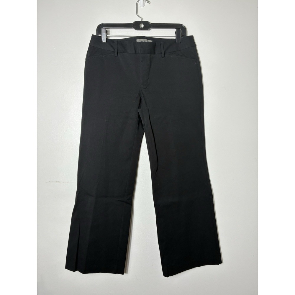 Eddie Bauer Women's Wide Leg Dress Pants Women's 10P Black Office Career Minimal